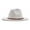 White, variant on ManxiVoo Ladies Breezy Wide Brim Fedora Hat with Decorative Buckle Lightweight Summer Straw Hat Beige
