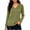 Army Green, variant on XRoczxe Women's V-neck long-sleeved ribbed knit top, casual solid color lightweight pullover | suitable for everyday commuting and all-day wear.