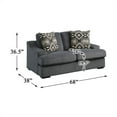 thumbnail image 6 of Lexicon Orofino Microfiber Upholstered Loveseat in Dark Gray, 6 of 7
