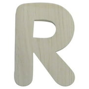 Plaid Wood Bubble Letter R