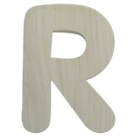 Plaid Wood Bubble Letter R