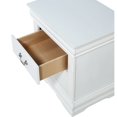 thumbnail image 7 of Newboti Furniture 1pc Nightstand White Louis Philippe Solid wood English Dovetail Construction Antique Nickle Hanging Pulls 02837, 7 of 7