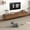 Brown, variant on Blotout 94.5''Minimalist Floating TV Stand, Modern Wall-Mounted Media Console with 4 Drawers for Wall-mounted TV Up to 110'', Walnut & Black