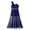 Navy Blue, variant on MSemis Kids Girls One Shoulder Flowers Pageant Romper Dress