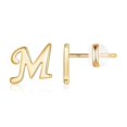 thumbnail image 1 of Dsseng Sterling Silver Stud Earrings  14K Gold, 1 of 6
