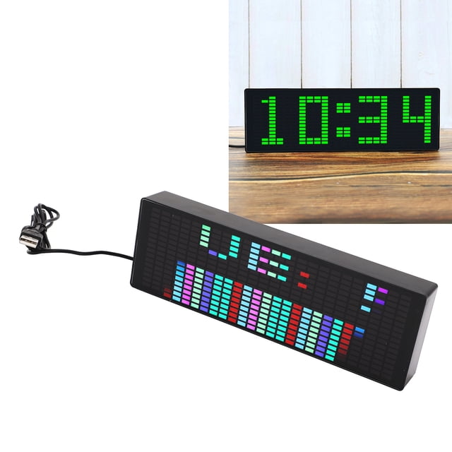Spectrum Display, Long Service Life 20 Dynamic Effects 384 RGB LEDs Music Spectrum Indicator Sound Control 5V for Studio