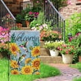 thumbnail image 2 of Gyryp Welcome Spring Summer Garden Flag 12x18 Double Sided, Burlap Farmhouse Sunflower Hummingbird Bird Garden Yard Flags for Rustic Seasonal Outside Outdoor House Decoration (ONLY FLAG), 2 of 6