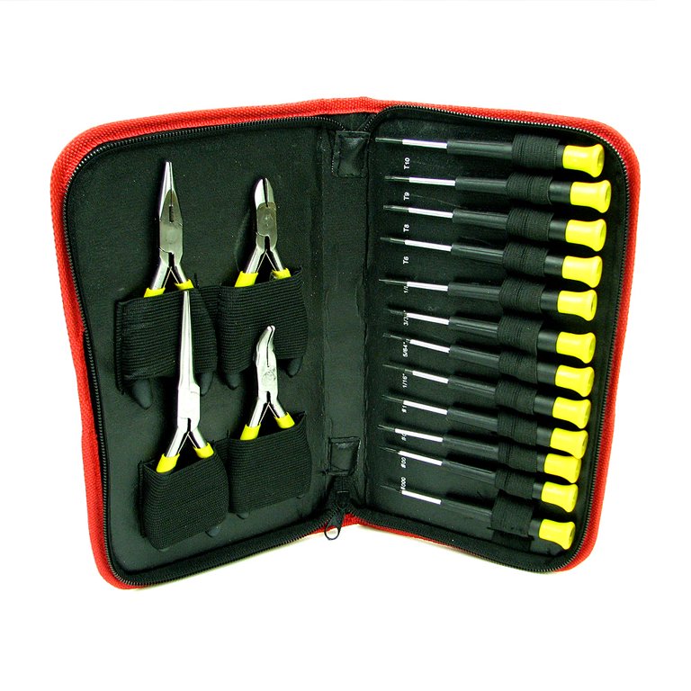 Stalwart A-PT1049 16 Piece Precision Jewelers Tool Set with Case 