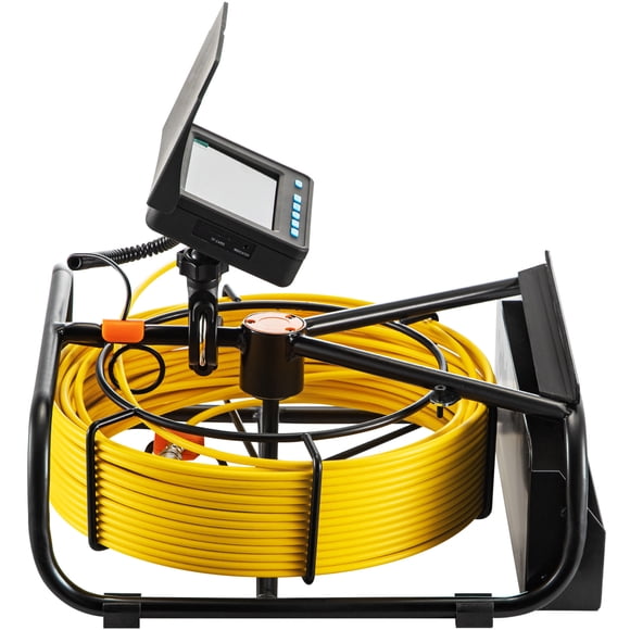 KFFKFF Sewer Camera, 164ft/50M 4.3" Pipe Drain Inspection Camera with DVR Function & Snake Cable, Waterproof IP68 Borescope w/LED Lights, Industrial Endoscope