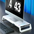 thumbnail image 4 of stanreset Computer Notebook Monitor Stand Riser Mount with Storage Drawer Tabletop Bracket with 4 USB Ports Desk Heavy Duty Dormitory White, 4 of 8