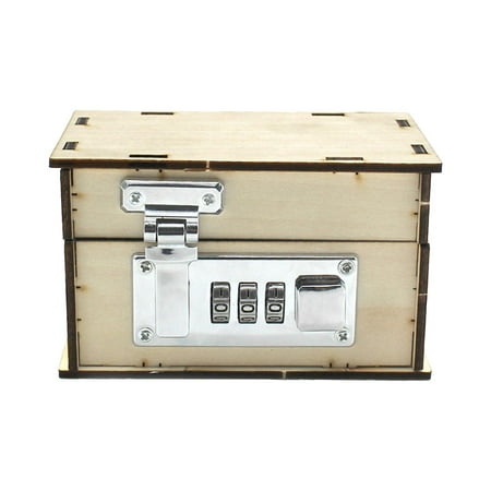 hengtong Code Case Wooden Treasure Science Toys Piggy Bank Science Experiment Kits Crafts