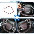 thumbnail image 6 of TINKI Real Carbon Fiber Steering Wheel Trim Frame Compatible with Chevrolet Corvette C8 2020-2023, Steering Wheel Label Protection Frame Molding Sticker Accessories, 6 of 7