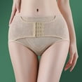 thumbnail image 6 of Ladies Underwear Panties Women's Breathable Mid-Waist Breasted Belly Pants Lift Hip Shaping Postpartum Waist and Hip Shaping Pants Womens Underwear Briefs Beige 3XL, 6 of 6