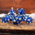 Dragon's Lair Hollow Metal Dice Set Blue