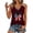 Brown, variant on Womens V Neck Racerback Cami Independence Day Uncle Sam Print Sleeveless Patriotic Tank Top Women Tank Tops