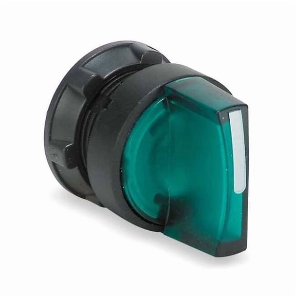 Schneider Electric Illum Selector Switch,2 Pos,22mm,Green ZB5AK1233