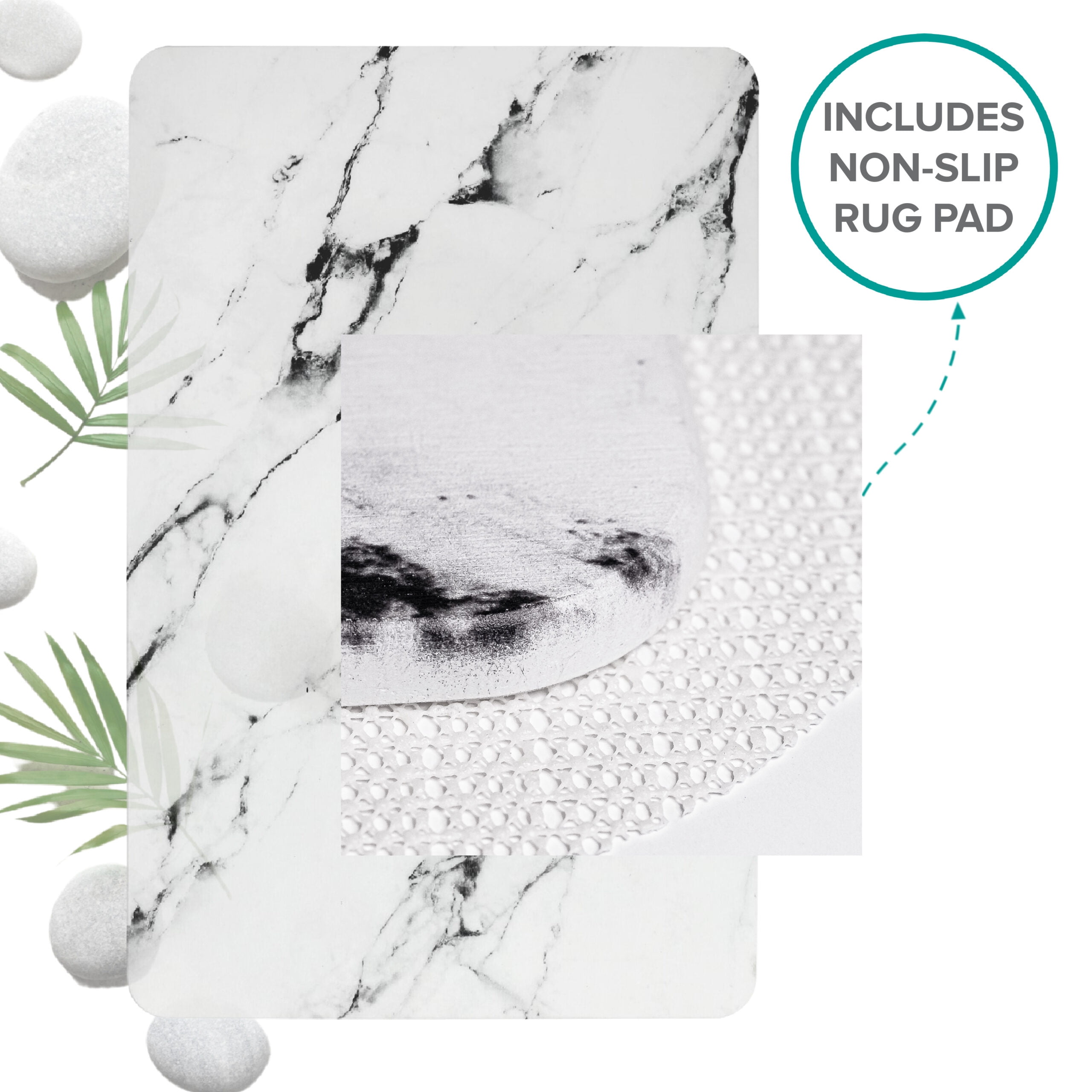 SlipX Solutions Rubber Safety Microban Bath Mat - White, 14 x 22 in - Ralphs