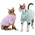 thumbnail image 6 of HQREA Sphynx Hairless Cat Sweater Solid Soft Sweater Outfit Pullover Autumn WinterThickened Sphynx Clothes Cat Apparel, 6 of 6
