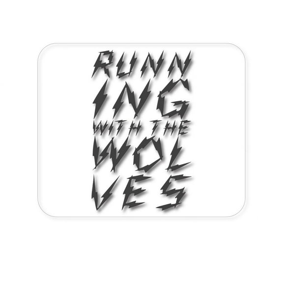 DistinctInk Mouse Pad - 1/4" Foam Rubber - Running With the Wolves