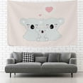 thumbnail image 2 of FREEAMG Tapestry Wall Hanging Happy Koala Mom Dad Baby Tapestry Decorative Wall Tapestries Wall Art Wall&nbsp;Blanket&nbsp;Bedding Tapestry for Bedroom Living Room Dorm Home Decor 80"x60", 2 of 7