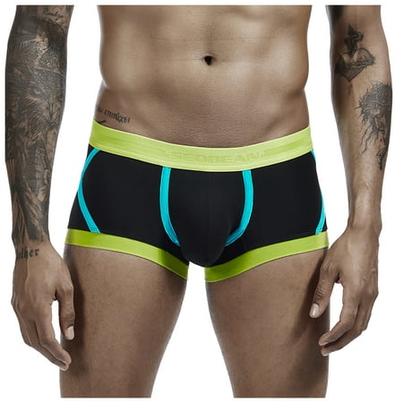 

DORKASM Mens Boxers Underwear Extra Large Comfortable Soft Mens Cheeky Underwear Briefs for Men Black 2XL