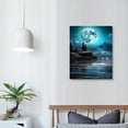 Alepadnf Moon Canvas Wall Art Decor for Bedroom Living Room Office