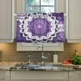 thumbnail image 4 of Coolnut Purple Mandala Kitchen Curtains 36 Inch Length Blackout Thermal Insulating Tier Curtains with Rod Pockets Short Curtains Home for Living Room/Bedroom Home Decor, 4 of 7