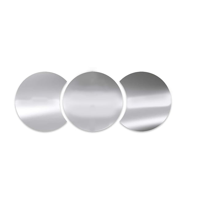 Pegatinas de espejo de círculo redondo Efecto reflectante de superficie lisa flexible Decoración del dormitorio para la decoración del fondo del hogar Dos sets 3 Pack Methold HA012187-00