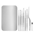 thumbnail image 2 of Earpicks Sticks Set de acero inoxidable Oído Pick Spoon Spiral Earwax Removedor Salón DIY Curette Pickers Limpieza Herramientas de limpieza Silver 8 Packs Inevent CE001732-01B, 2 of 7