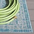 thumbnail image 3 of Safavieh Courtyard Aristotle Medallion Indoor/Outdoor Area Rug, Aqua/Gray, 5'3" x 7'7", 3 of 11