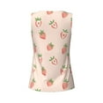 thumbnail image 5 of Picia Strawberries Pattern Women's Workout Tank Top,Breathable Activewear,Slim Fit Athletic Top,Versatile Workout Moisture-wicking top-Medium, 5 of 9