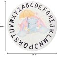 thumbnail image 2 of TEMBR Round Kids Playroom Rug-Alphabet Nursery Rug for Bedroom - Playtime Collection, Learning & Game Carpet for Classroom, Best Shower Gift for Infant Toddlers (Round 39.4", ABC Elephant), 2 of 8