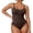 Brown, variant on Bodysuit for Women Ribbed Tummy Control Shapewear Sculpting Thong Sleeveless Women Body Shaper Yellow XS