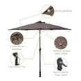 thumbnail image 4 of Patiojoy 9' Outdoor Patio Umbrella Offset w/LED Light Tan No Base, 4 of 8