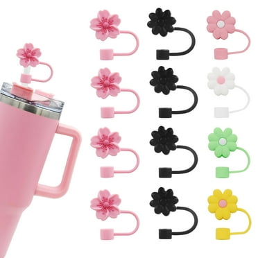 12Pcs 0.4in/10mm Diameter Silicone Straw Covers Cap Compatible with Stanley 20 30&40 Oz Cup, Straw Toppers for Stanley 40 Oz Tumbler with Handle, Dust-Proof Straw Caps for Water Bottle