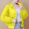 thumbnail image 3 of Hvot&aat Summer Sun Protection Jacket Plus Size Thin Zip Up Cropped Jackets Solid Color Casual Workout Shirts, 3 of 4