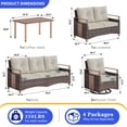 thumbnail image 5 of NestNook 5-Piece Outdoor Conversation Set with 2 Swivel Rocker Chairs, 3-Seat Sofa, Loveseat and Coffee Table for Porch, Deck, Backyard, 5 of 10