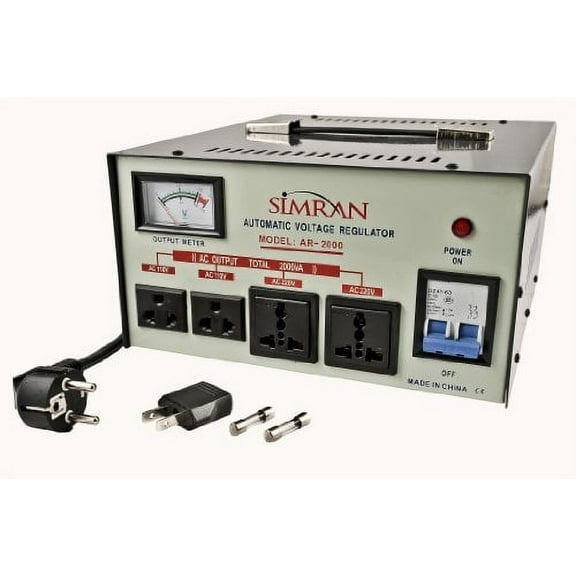 - Simran Ar 2000 - Heavy Duty 2000 Watts Continuous Use Voltage Transformer Regulator / Stabilizer for Worldwide Use.