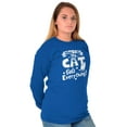 thumbnail image 5 of When I Die the Cat Gets Everything Women's Long Sleeve T Shirt Brisco Brands S, 5 of 6