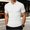White, variant on KLHDSF Collared Muscle Polo Shirts for Men Slim Fit V Neck Short Sleeve Ribbed Knit, Stretch, Textured, Athletic, Dress Shirt, Lightweight, Fitted Tee Black L