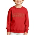 thumbnail image 1 of TBWNWG Pyjama d'Automne, Chandail à Manches Longues à Col Rond avec Imprimé de Lettres pour Garçons, Haut Doux et Décontracté à Enfiler pour Enfants, Tenue d'Automne et d'Hiver pour les Fêtes, Taille 3-4 Ans, 1 of 4