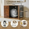 thumbnail image 3 of JanflyHome Cat Litter Robot Enclosure Cabinet, Litter Box Enclosure Furniture with Charge Station, Vintage Brown, 3 of 8