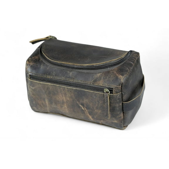 Personalized Hand Crafted Leather Toiletry Bag for Men, Shaving Bag, Travel Pouch, Engraved Monogrammed Leather Dopp Kit, Gift for Men,Boyfriend,Birthday, Travel Size Toiletries size (10" x 5" x 4.5"