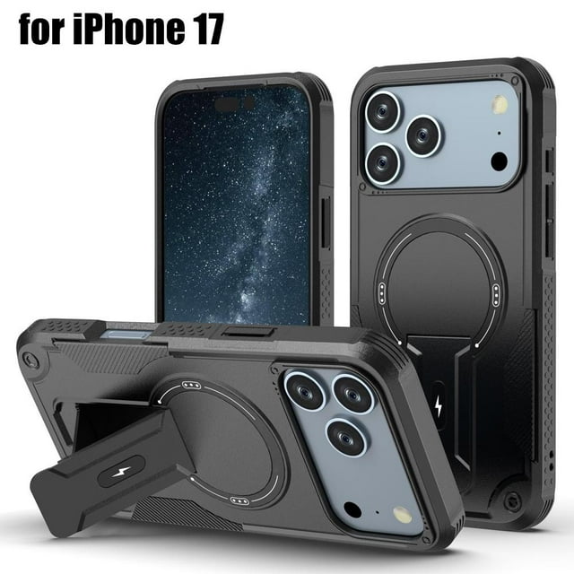 2-in-1 Magnetic Case with Phone Stand for iPhone 17/Air/Pro/ProMax, Protective Phone Cover