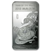 10 oz Silver Bar - APMEX (2013 Year of the Snake)