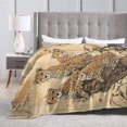 thumbnail image 3 of Vintage Cheetah Throw Blanket Ultra Soft Cozy Decorative Flannel Blankets for Home Bed Couch Chair Travel 80x60, 3 of 6