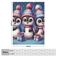 thumbnail image 4 of Orinice Cartoon Penguins Winter Hats Soft Fleece Blanket All Seasons Lightweight Blanket for Bed Couch Sofa Office Decor 100 x 130cm 130 x 150cm 150 x 200cm 50x60in, 4 of 6