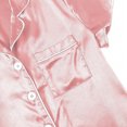 thumbnail image 6 of Posijego Women's Plus Size Pajama Set Satin Button down Short Sleeve Shirts and Shorts Silk Sleepwear for Women, 6 of 6