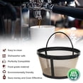 thumbnail image 2 of 8-12 Cup Reusable Filter Basket With Closed Bottom Fits MrCoffee Coffee Maker and Brewer - Permanent Filter Replacement for Mr Coffee Gold Basket-Style Filters 1-Pack, 2 of 6
