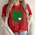 thumbnail image 4 of Camiseta de Manga Corta de Cuello Redondo Impresa de Primavera Superior de las Mujeres, Mezcla Ligera de Poliéster para Uso Diario Y de Fiesta Casual, 4 of 8